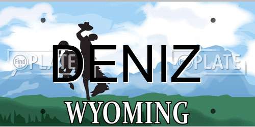 DENIZ Wyoming License Plate