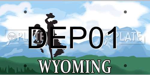 DEP01 Wyoming License Plate