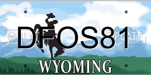 DFOS81 Wyoming License Plate