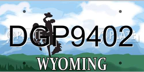 DGP9402 Wyoming License Plate