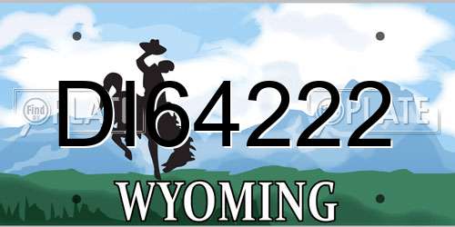 DI64222 Wyoming License Plate