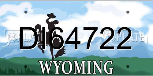 DI64722 Wyoming License Plate