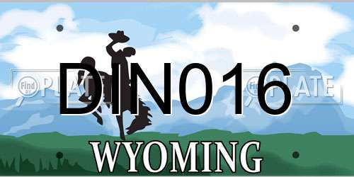 DIN016 Wyoming License Plate