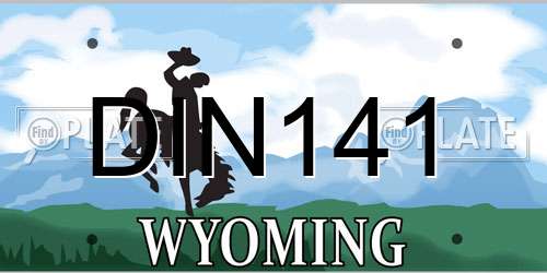 DIN141 Wyoming License Plate