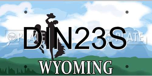 DIN23S Wyoming License Plate