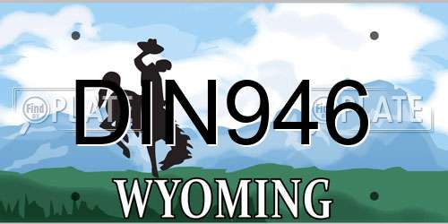 DIN946 Wyoming License Plate
