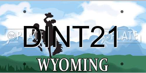 DINT21 Wyoming License Plate