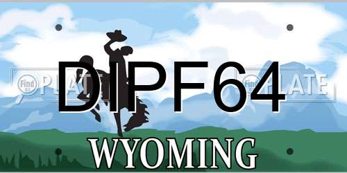 DIPF64 Wyoming License Plate