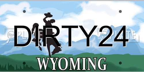 DIRTY24 Wyoming License Plate