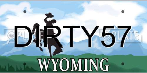 DIRTY57 Wyoming License Plate