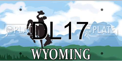 DL17 Wyoming License Plate