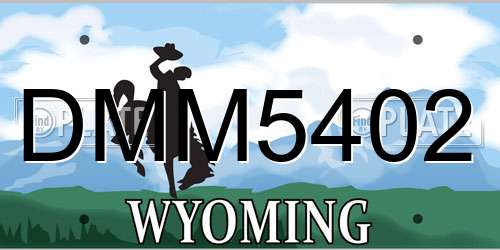 DMM5402 Wyoming License Plate