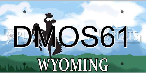 DMOS61 Wyoming License Plate