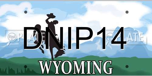 DNIP14 Wyoming License Plate