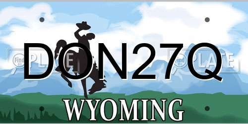 DON27Q Wyoming License Plate