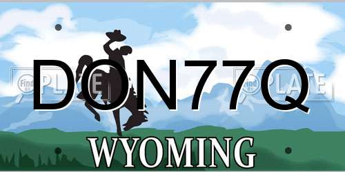DON77Q Wyoming License Plate