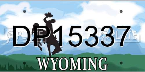 DP15337 Wyoming License Plate