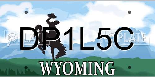 DP1L5C Wyoming License Plate
