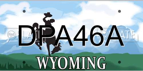 DPA46A Wyoming License Plate