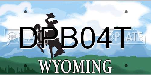 DPB04T Wyoming License Plate