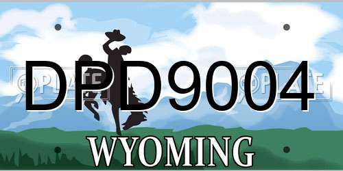 DPD9004 Wyoming License Plate