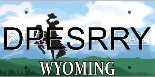 DPESRRY Wyoming License Plate