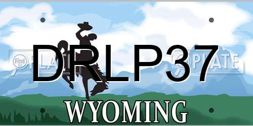 DRLP37 Wyoming License Plate