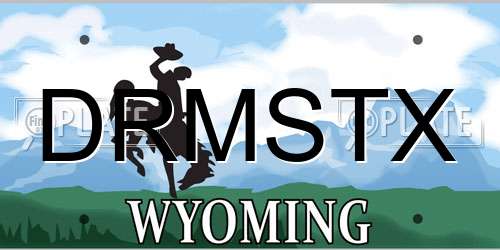 DRMSTX Wyoming License Plate