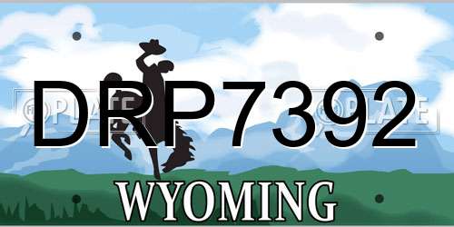 DRP7392 Wyoming License Plate