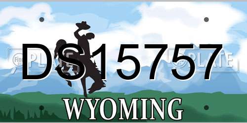 DS15757 Wyoming License Plate