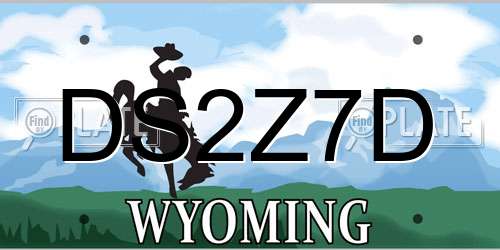 DS2Z7D Wyoming License Plate