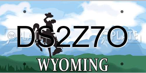 DS2Z7O Wyoming License Plate
