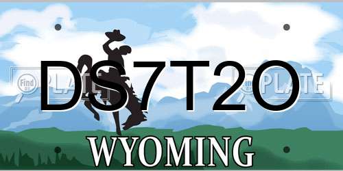 DS7T2O Wyoming License Plate