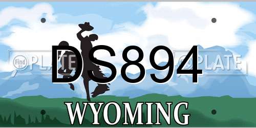 DS894 Wyoming License Plate