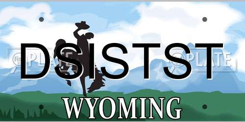 DSISTST Wyoming License Plate