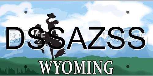 DSSAZSS Wyoming License Plate