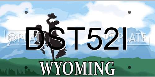 DST52I Wyoming License Plate
