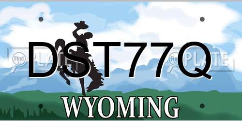 DST77Q Wyoming License Plate
