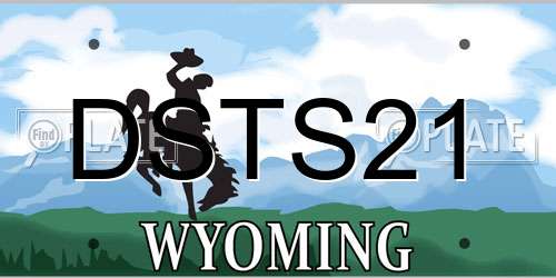 DSTS21 Wyoming License Plate