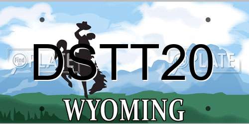 DSTT20 Wyoming License Plate