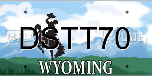 DSTT70 Wyoming License Plate