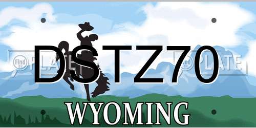DSTZ70 Wyoming License Plate