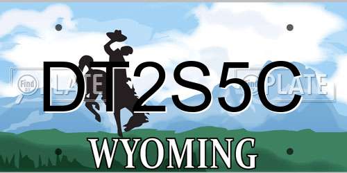 DT2S5C Wyoming License Plate