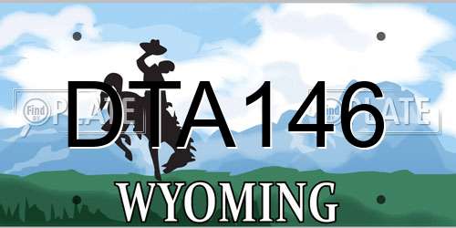 DTA146 Wyoming License Plate