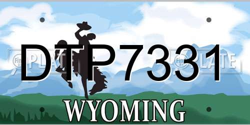DTP7331 Wyoming License Plate