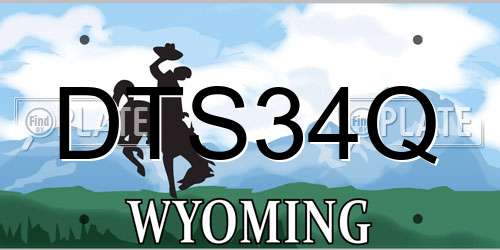 DTS34Q Wyoming License Plate
