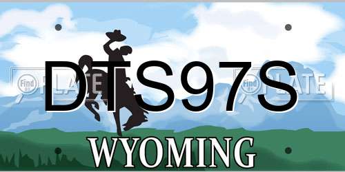 DTS97S Wyoming License Plate
