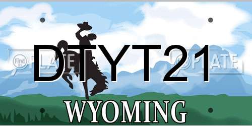 DTYT21 Wyoming License Plate