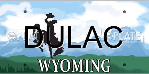 DULAC Wyoming License Plate