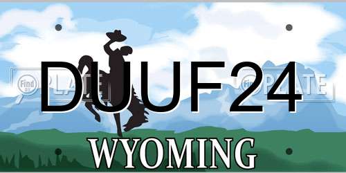 DUUF24 Wyoming License Plate